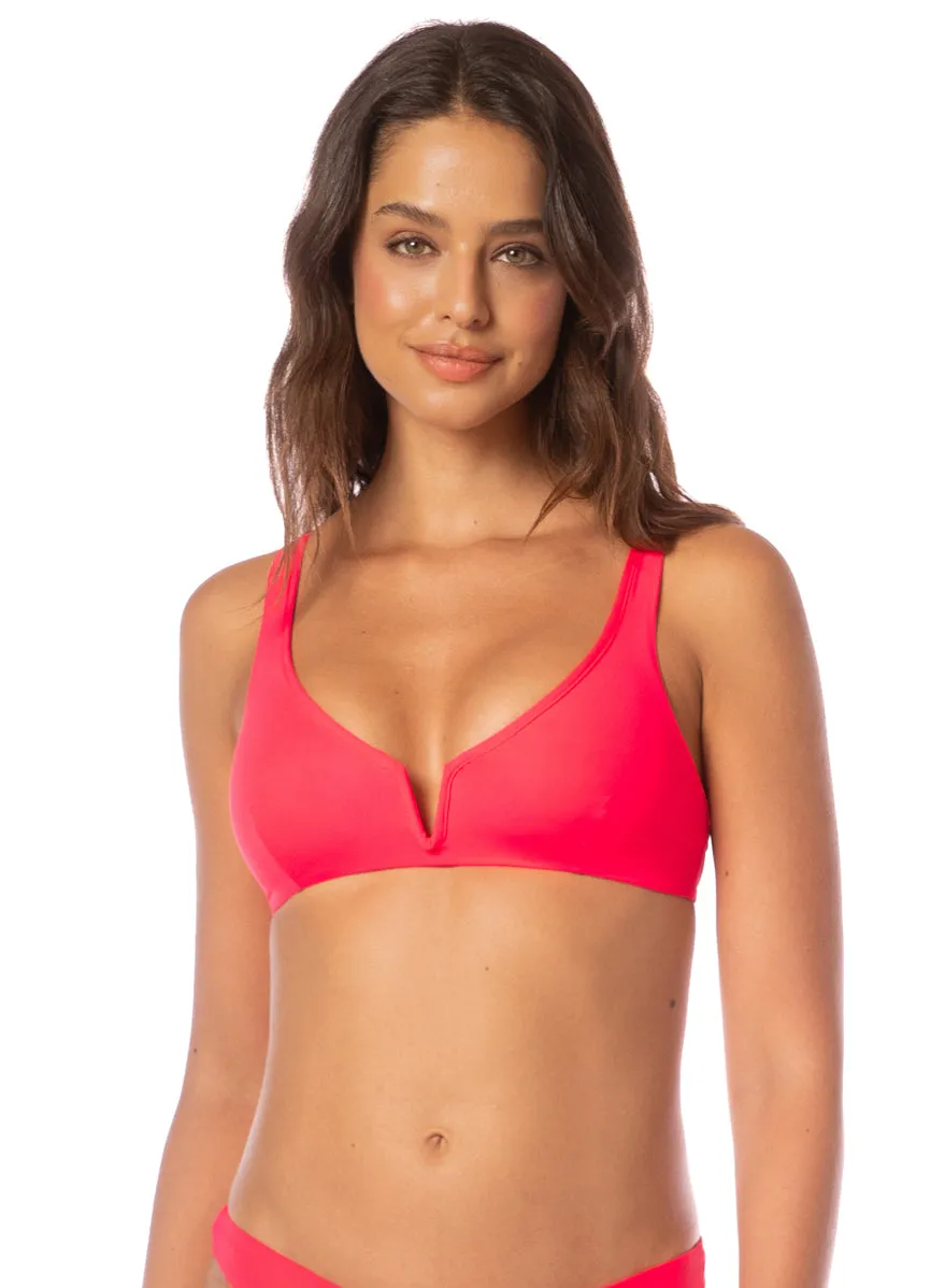 Maaji Coral Crush Victoria V Wire Bralette Bikini Top Maaji