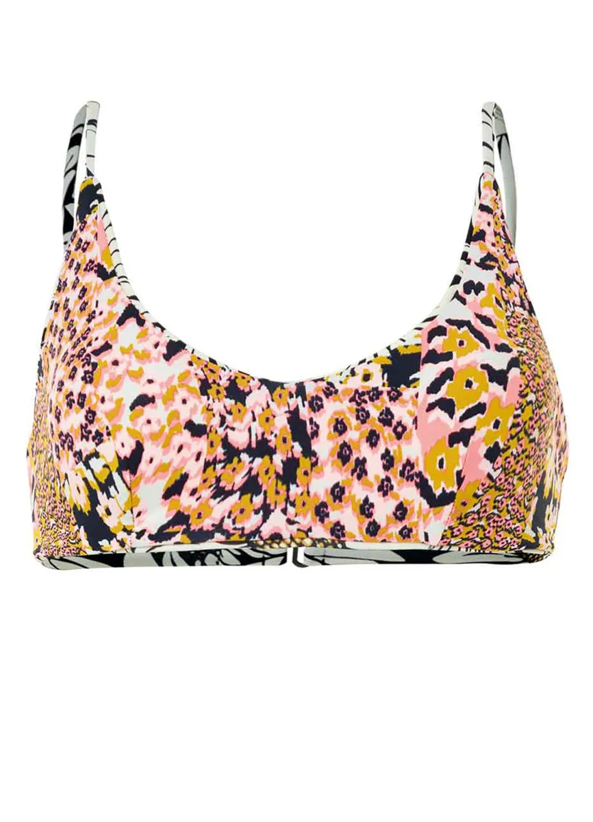 Maaji Daisy Floral Blush Sporty Bralette Bikini Top Maaji