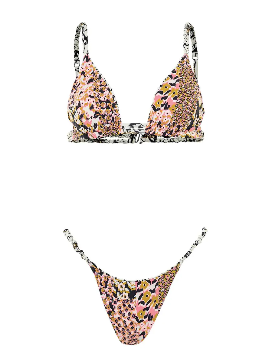 Maaji Daisy Floral Lydia Sliding Triangle Bikini Top Maaji
