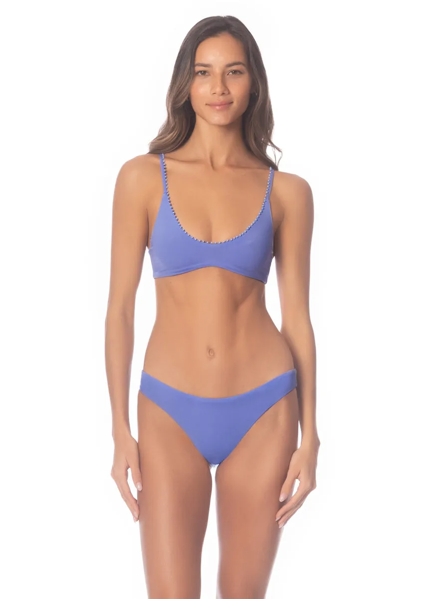 Maaji Deep Periwinkle Flirt Low Rise Thin Side  Bikini Bottom Maaji
