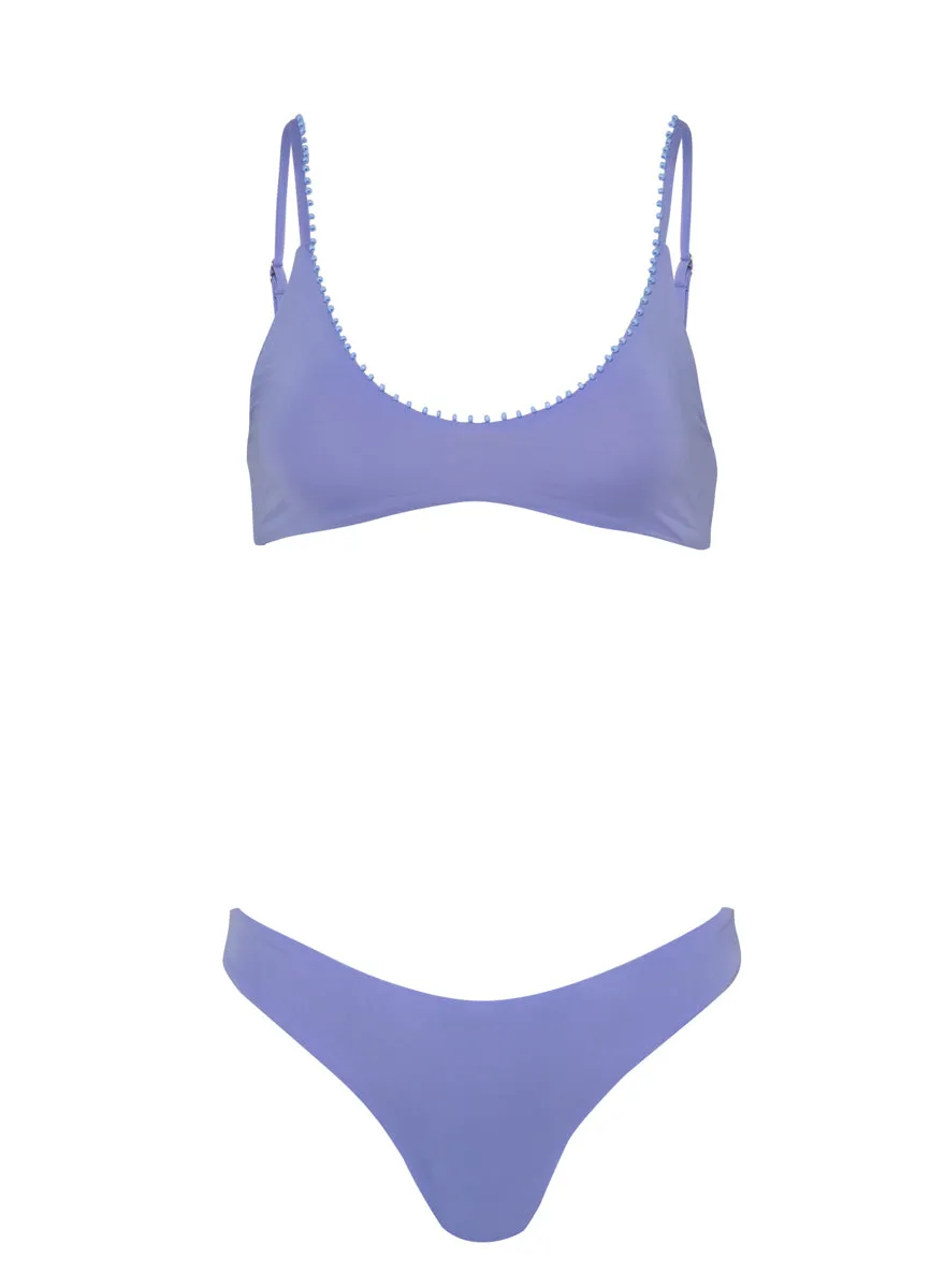 Maaji Deep Periwinkle Flirt Low Rise Thin Side  Bikini Bottom Maaji