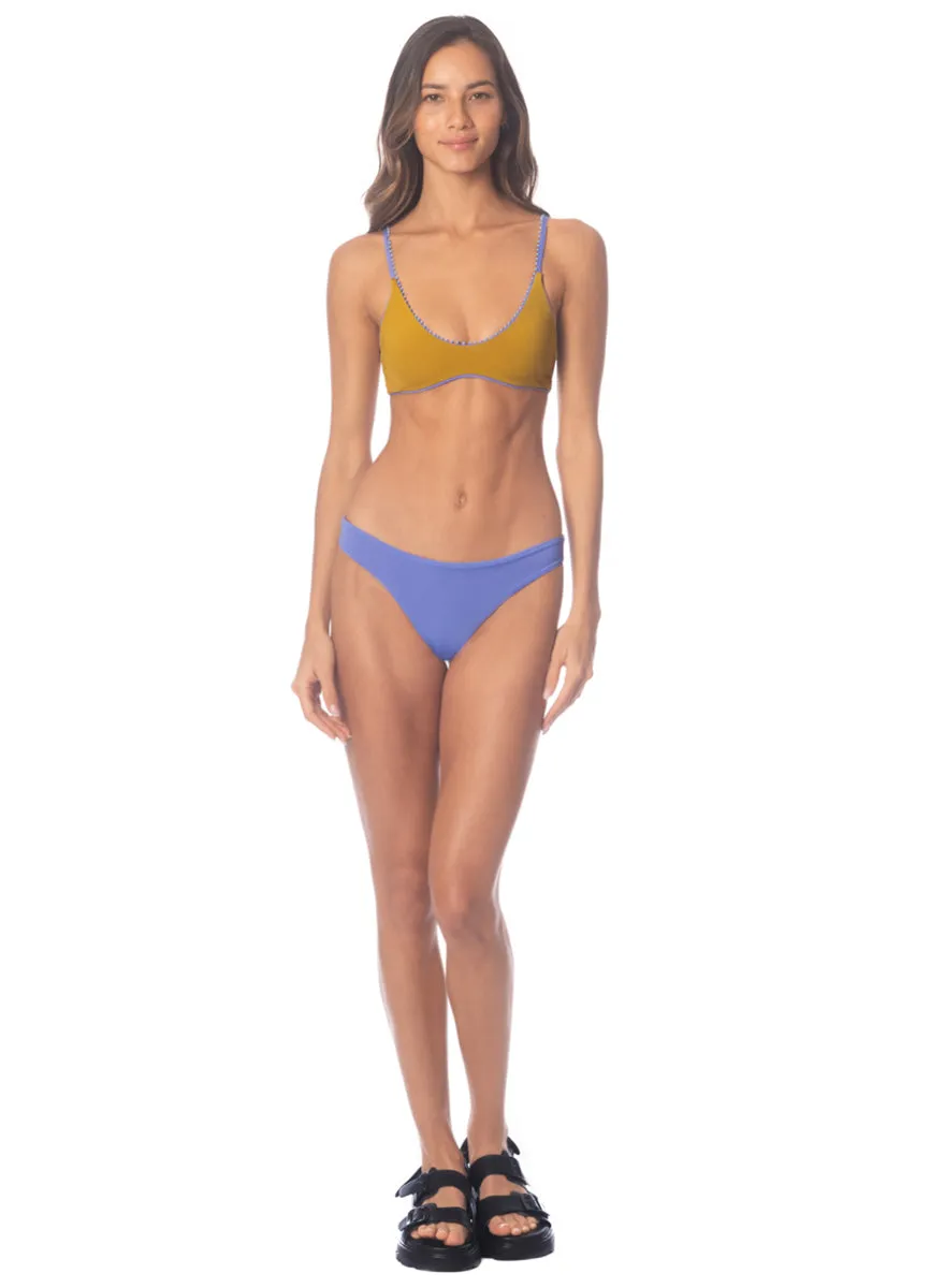 Maaji Deep Periwinkle Flirt Low Rise Thin Side  Bikini Bottom Maaji