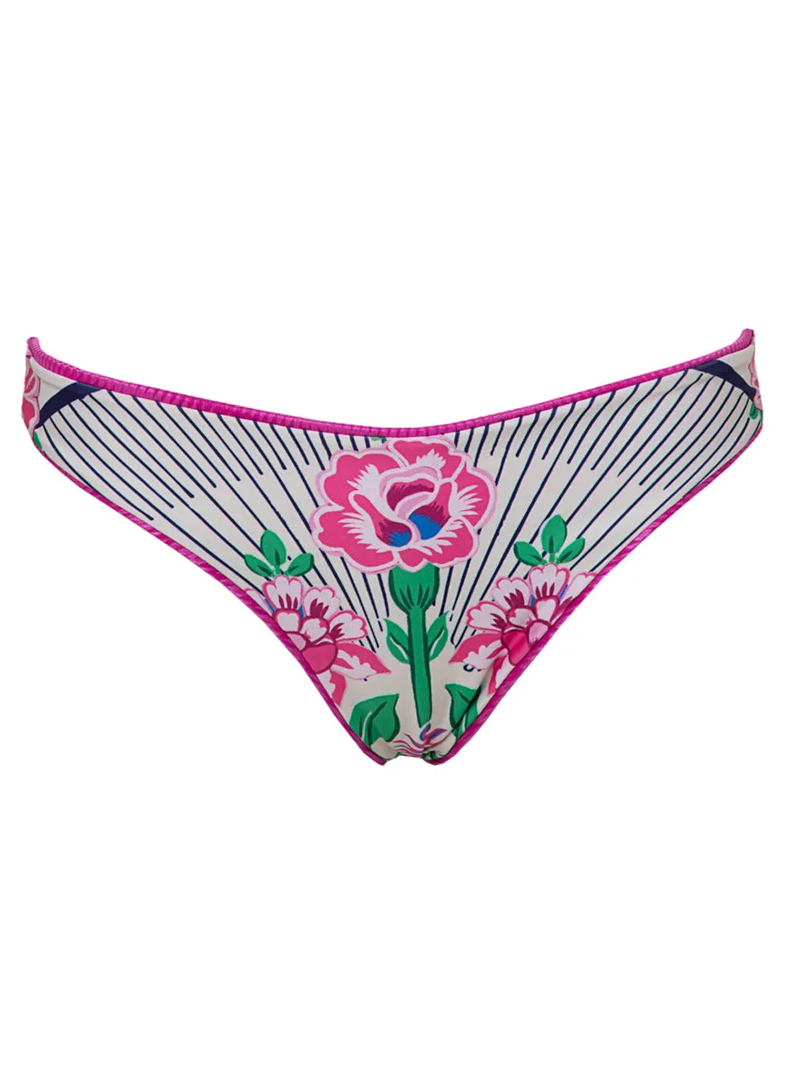 Maaji Deep Pink Sublimity Regular Rise Classic Bikini Bottom Maaji