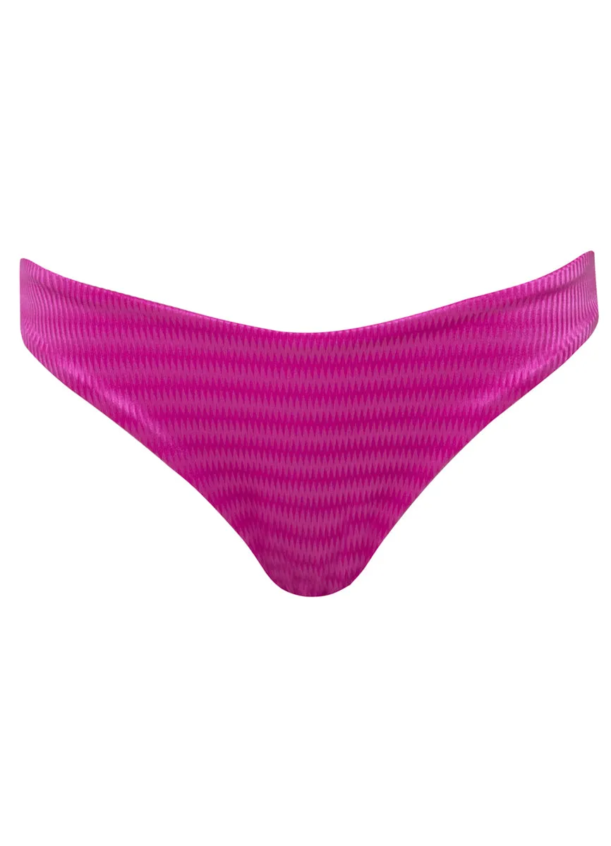 Maaji Deep Pink Sublimity Regular Rise Classic Bikini Bottom Maaji