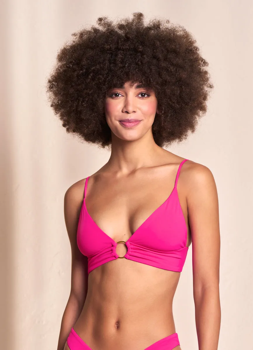 Maaji Dragon Fruit Shine Long Line Triangle Bikini Top Maaji