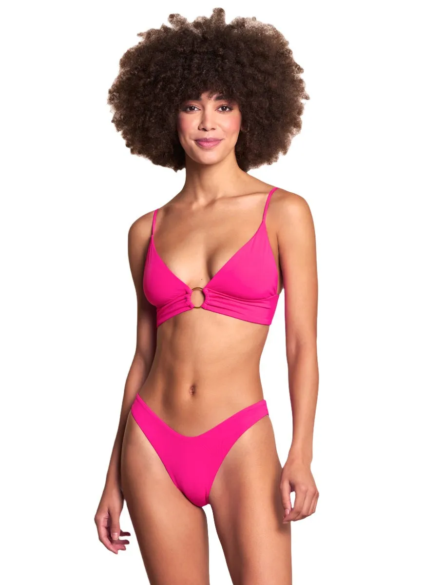 Maaji Dragon Fruit Shine Long Line Triangle Bikini Top Maaji