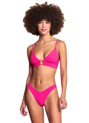Maaji Dragon Fruit Shine Long Line Triangle Bikini Top Maaji