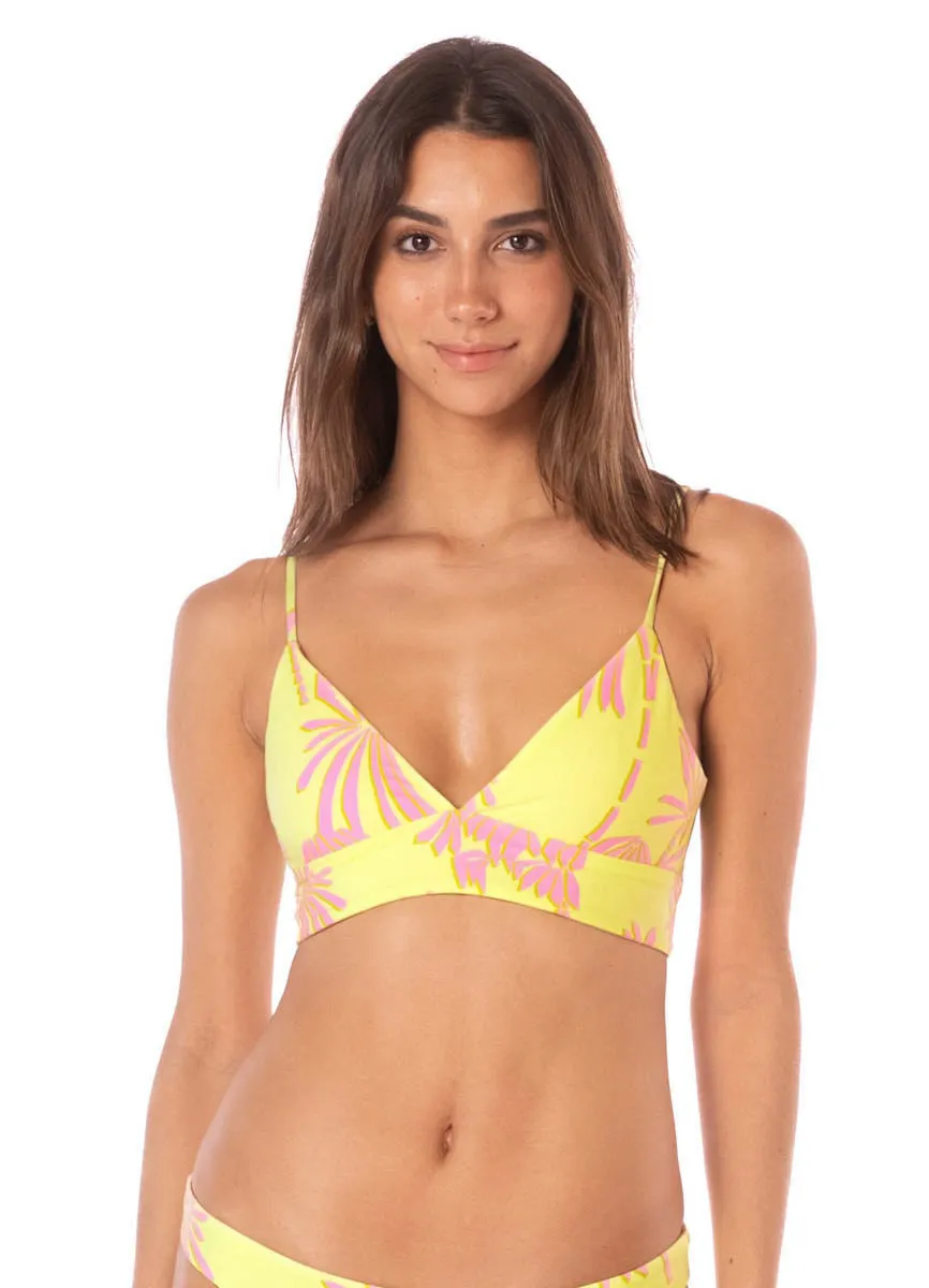 Maaji Dream Palm Holly Triangle Long Line Bikini Top Maaji