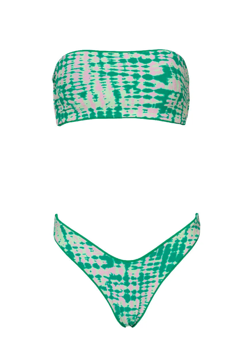 Maaji Enchanting Emerald Splendour Regular Rise Thin Side Bikini Bottom Maaji