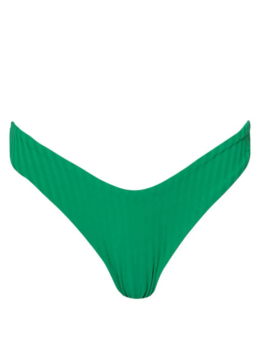 Maaji Enchanting Emerald Splendour Regular Rise Thin Side Bikini Bottom Maaji