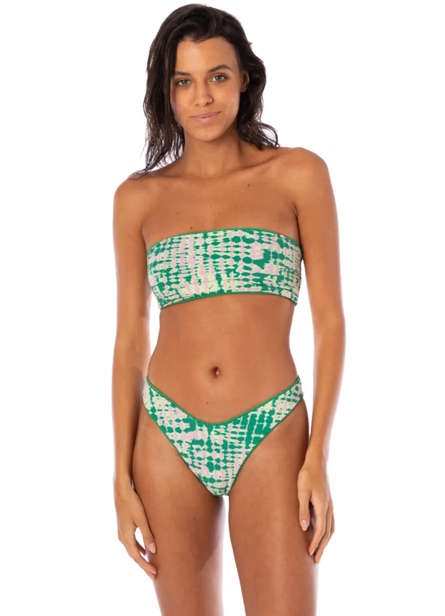 Maaji Enchanting Emerald Splendour Regular Rise Thin Side Bikini Bottom Maaji