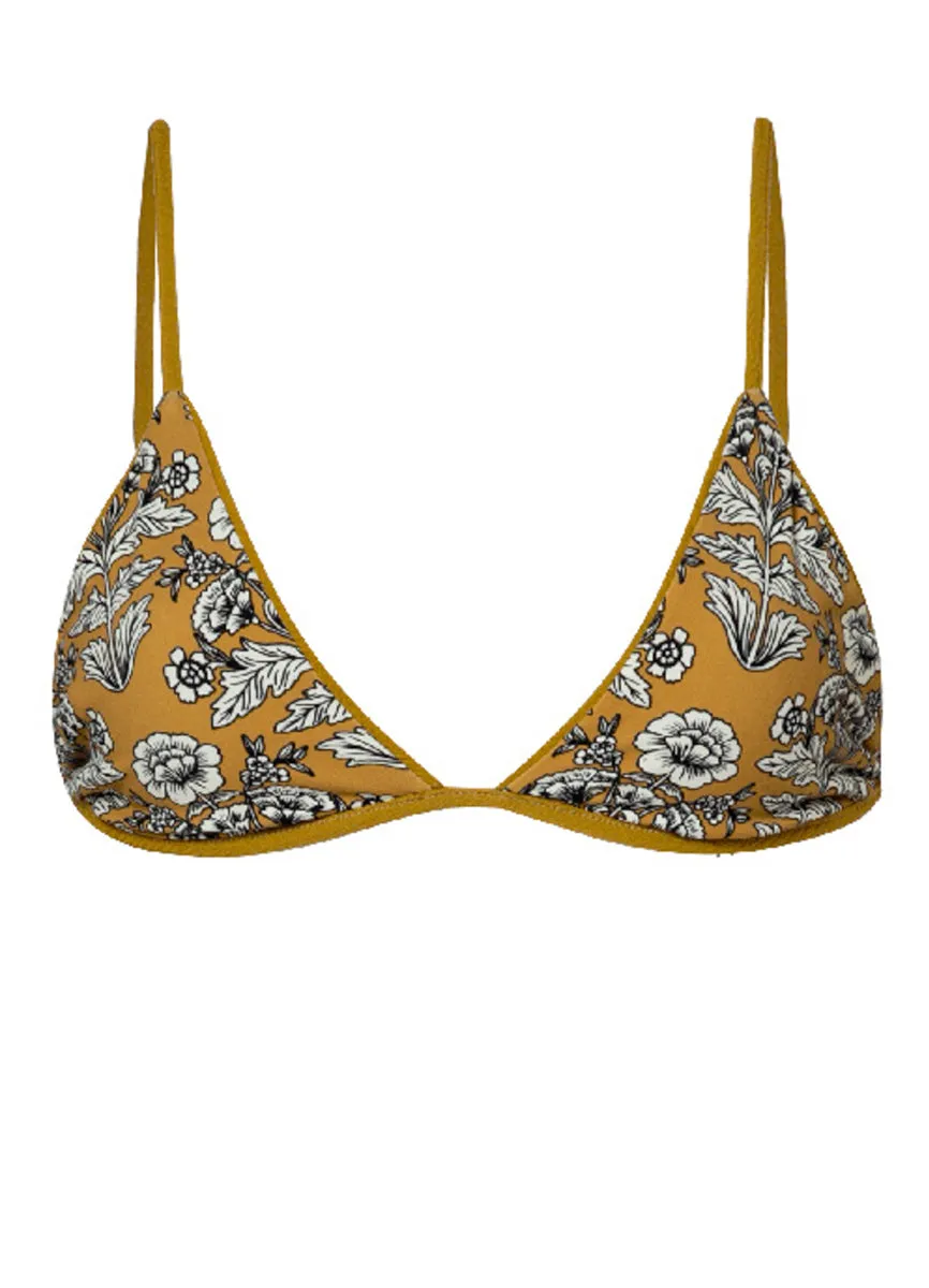 Maaji Engraved Leaves Brisa Fixed Triangle Bikini Top Maaji