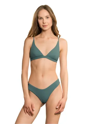 Maaji Eucaliyptus Green Ivy Fixed Triangle Bikini Top Maaji
