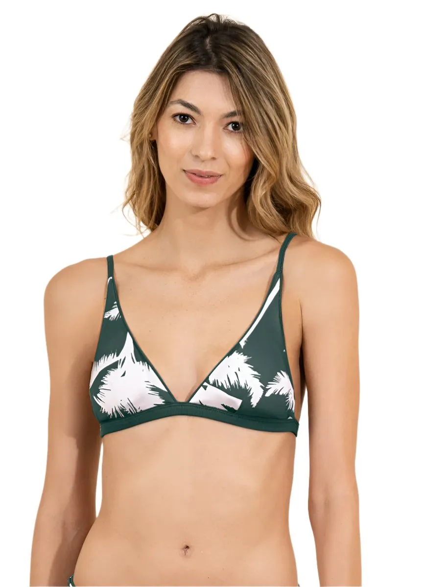 Maaji Eucaliyptus Green Ivy Fixed Triangle Bikini Top Maaji