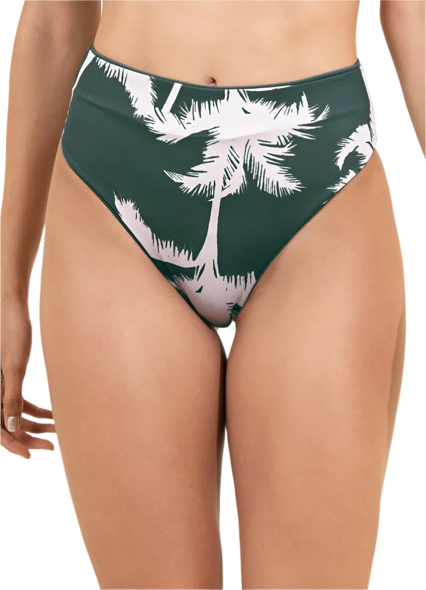 Maaji Eucaliyptus Green Suzy Q High Rise/High Leg Bikini Bottom Maaji