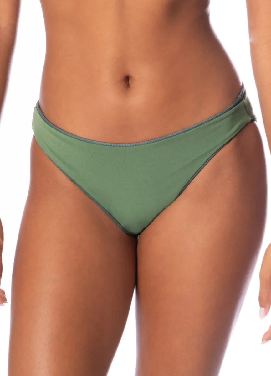 Maaji Eucalyptus Green Sublimity Regular Rise Classic Bikini Bottom Maaji