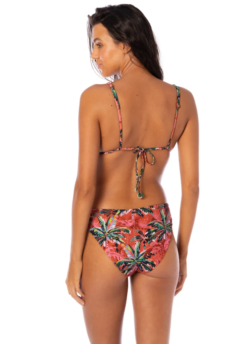 Maaji Flame Palms Upbraid Sliding Triangle Bikini Top Maaji