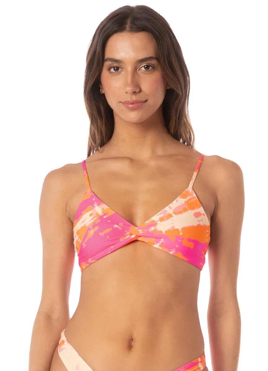 Maaji Flamingo Swirl Twisted Classic Bralette Bikini Top Maaji