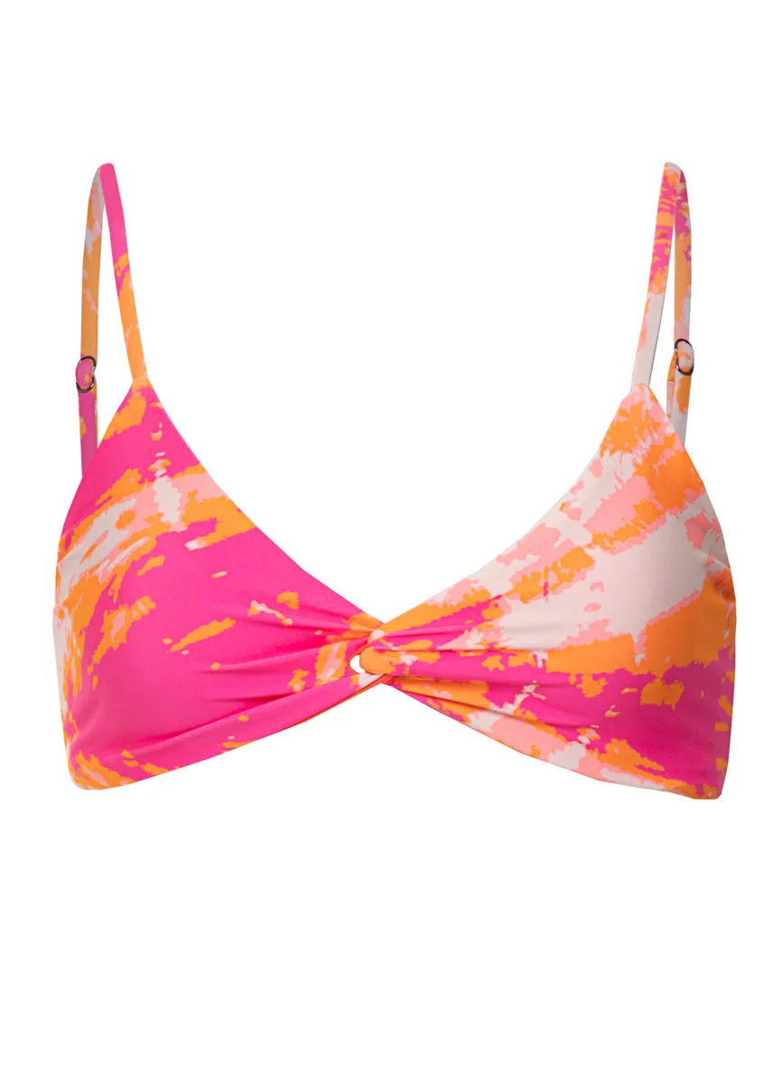 Maaji Flamingo Swirl Twisted Classic Bralette Bikini Top Maaji