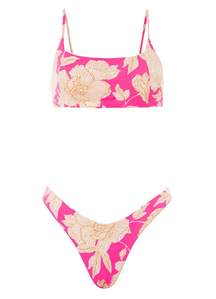 Maaji Floral Duo Zayla Sporty Bralette Bikini Top Maaji