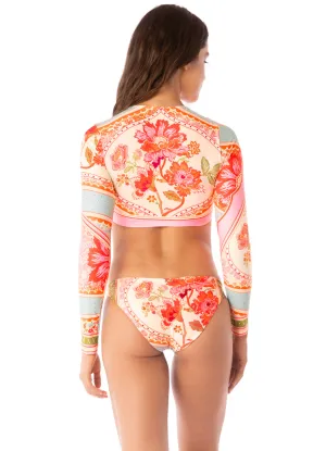 Maaji Floral Groove Flirt Low Rise Thin Side Bikini Bottom Maaji