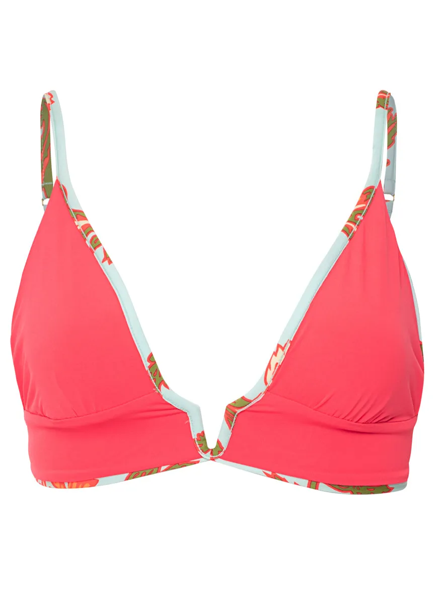 Maaji Floral Sky Paradiso Long Line Triangle Bikini Top Maaji