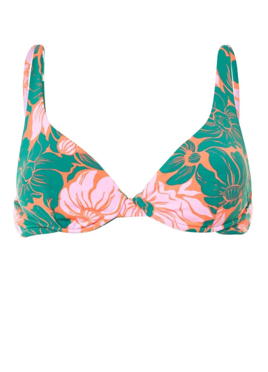 Maaji Floral Stamp Tribe Unmolded Underwire Bikini Top Maaji