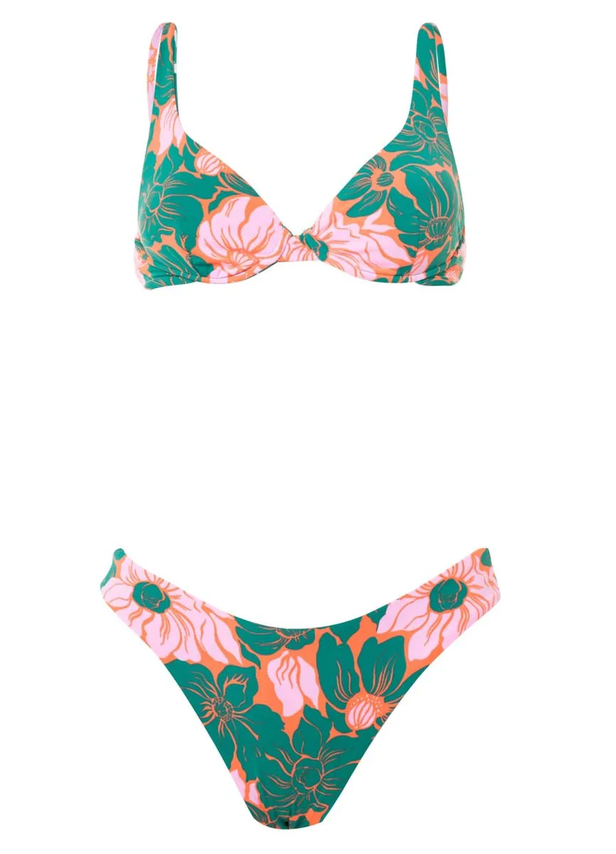 Maaji Floral Stamp Tribe Unmolded Underwire Bikini Top Maaji