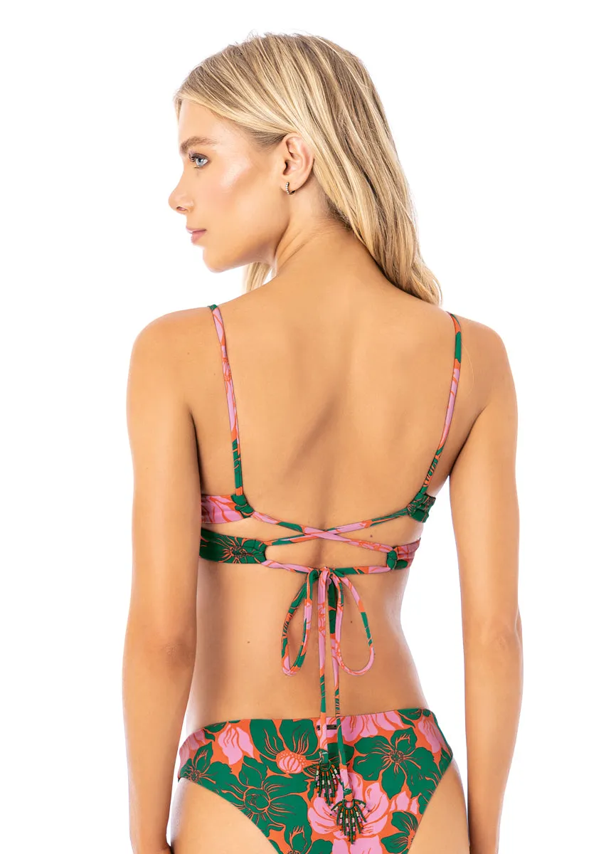 Maaji Floral Stamp Tribe Unmolded Underwire Bikini Top Maaji