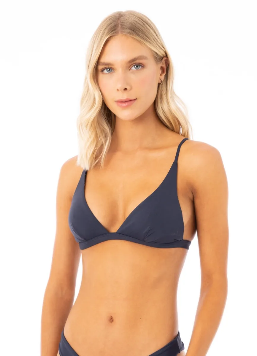 Maaji French Navy Ivy Fixed Triangle Bikini Top Maaji