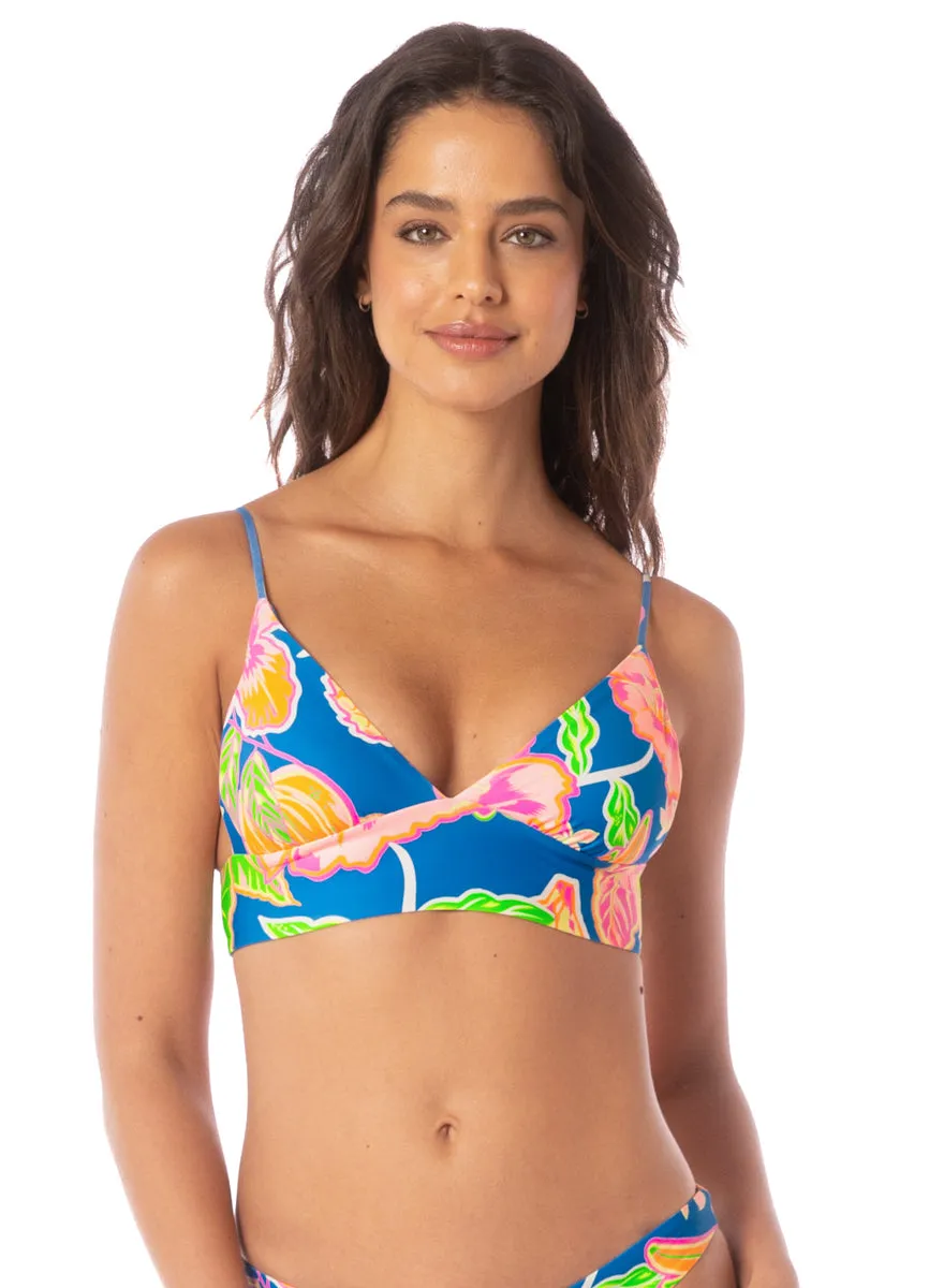 Maaji Fruit Punch Copilot Long Line Triangle Bikini Top Maaji
