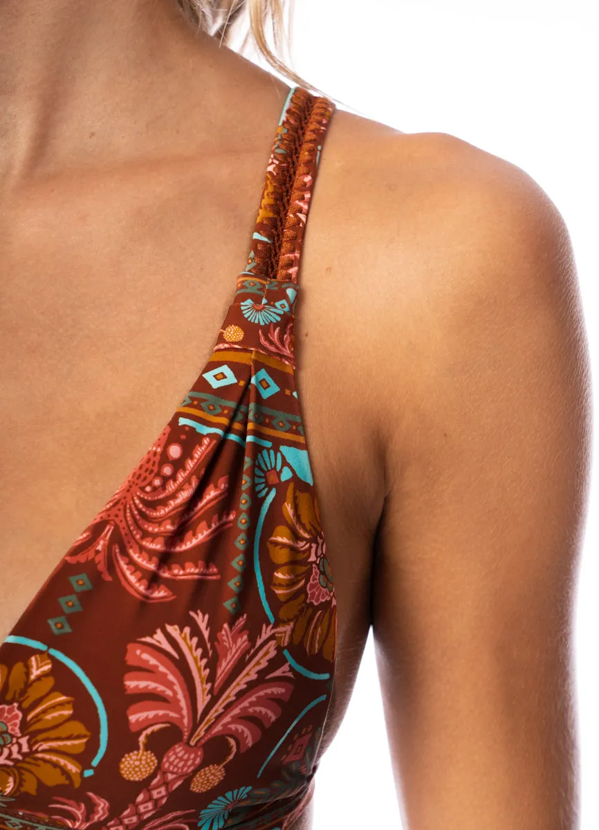 Maaji Garden Engraving Amia Fixed Triangle Bikini Top Maaji