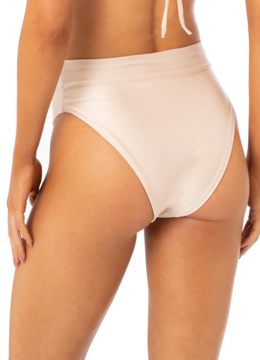 Maaji Golden Shine Suzy Q High Rise/High Leg Bikini Bottom Maaji