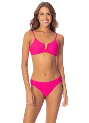 Maaji Hot Magenta Adhara V Wire Bralette Bikini Top Maaji