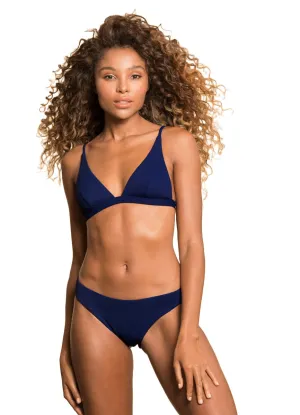Maaji Indigo Blue Ivy Fixed Triangle Bikini Top Maaji