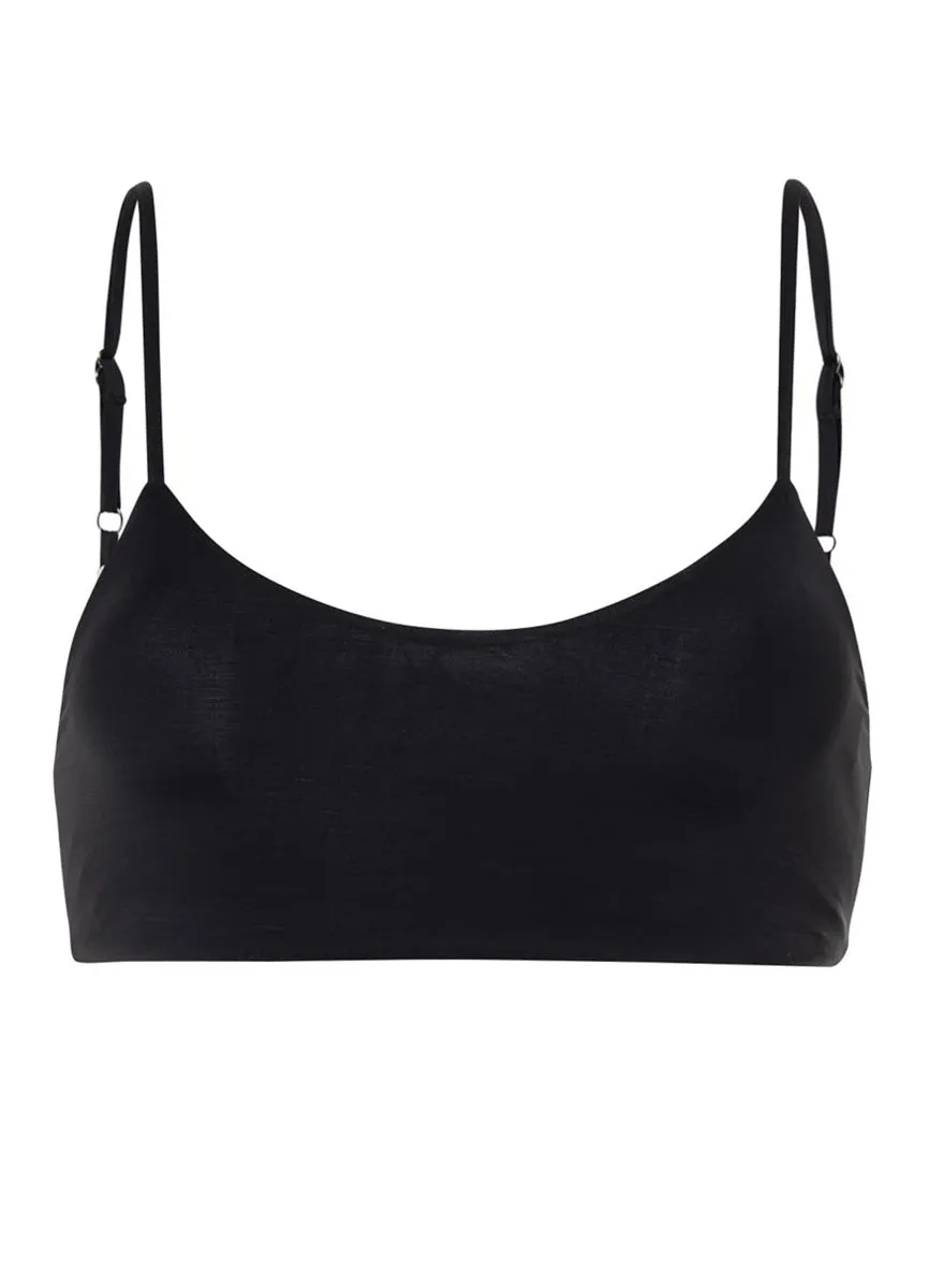 Maaji Ink Black Lanai Sporty Bralette Bikini Top Maaji