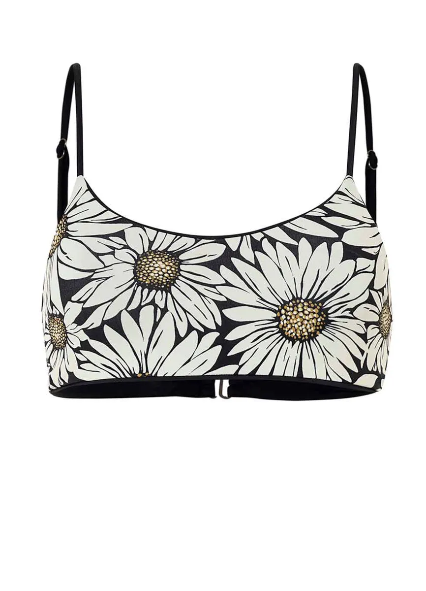 Maaji Ink Black Lanai Sporty Bralette Bikini Top Maaji
