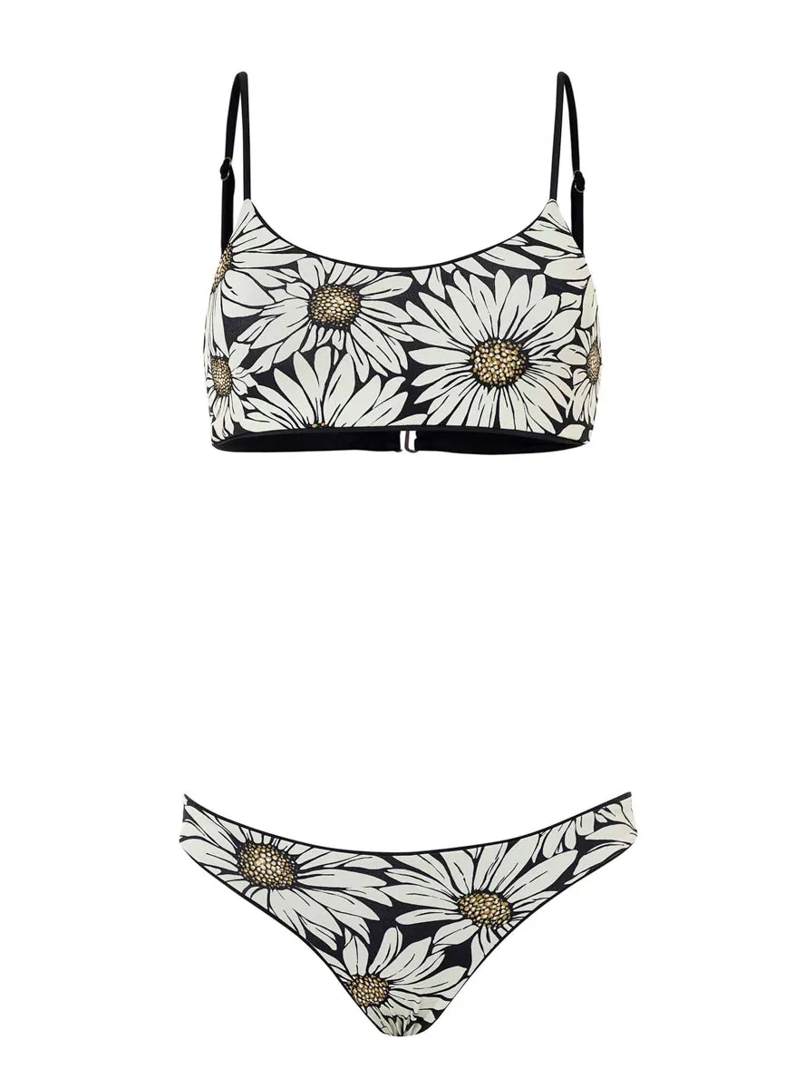 Maaji Ink Black Lanai Sporty Bralette Bikini Top Maaji