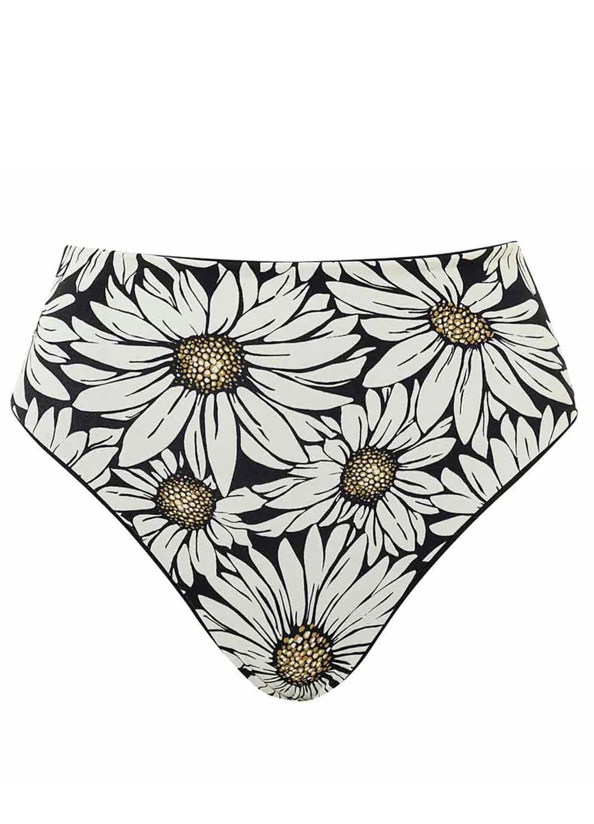 Maaji Ink Black Sully High Rise/High Leg Bikini Bottom Maaji