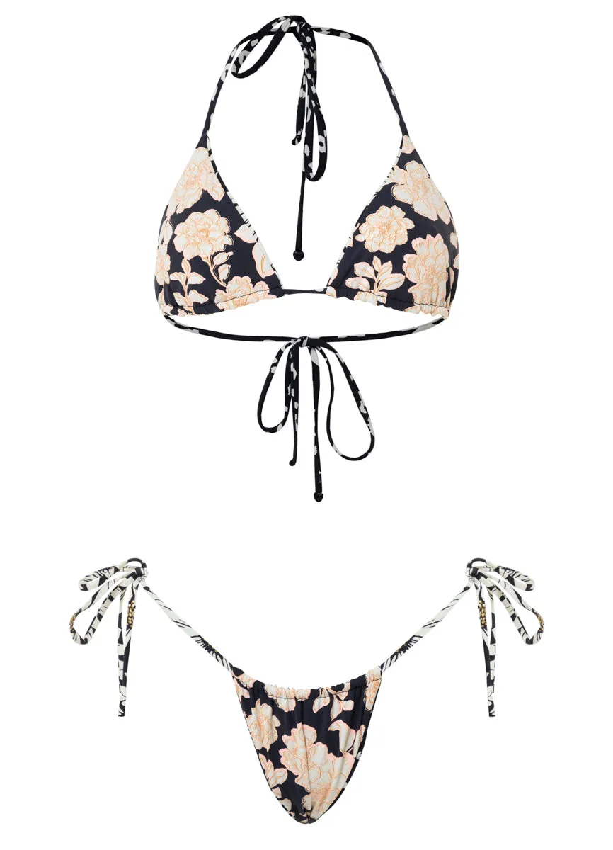 Maaji Ink Cheeta Alana Sliding Triangle Bikini Top Maaji