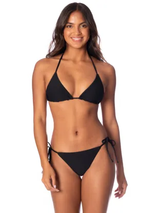Maaji Jade Black Balmy Sliding Triangle Bikini Top Maaji