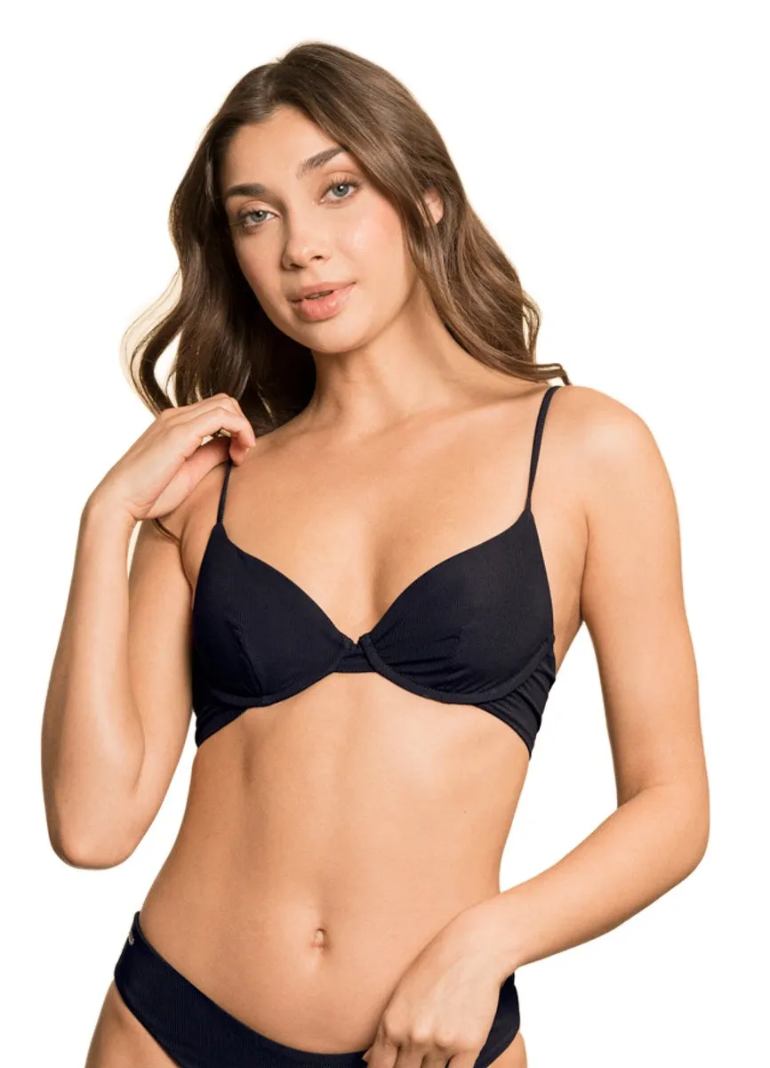 Maaji Jade Black Dainty Underwire Bikini Top Maaji