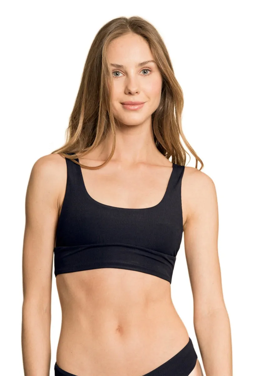 Maaji Jade Black Donna Sporty Bralette Bikini Top Maaji