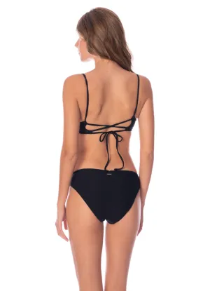 Maaji Jade Black Sublimity Regular Rise Classic Bikini Bottom Maaji