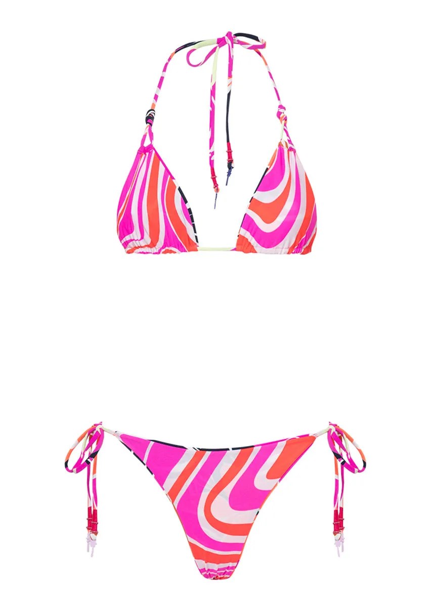Maaji Jungle Reef Sunning Low Rise Tie Side Bikini Bottom Maaji