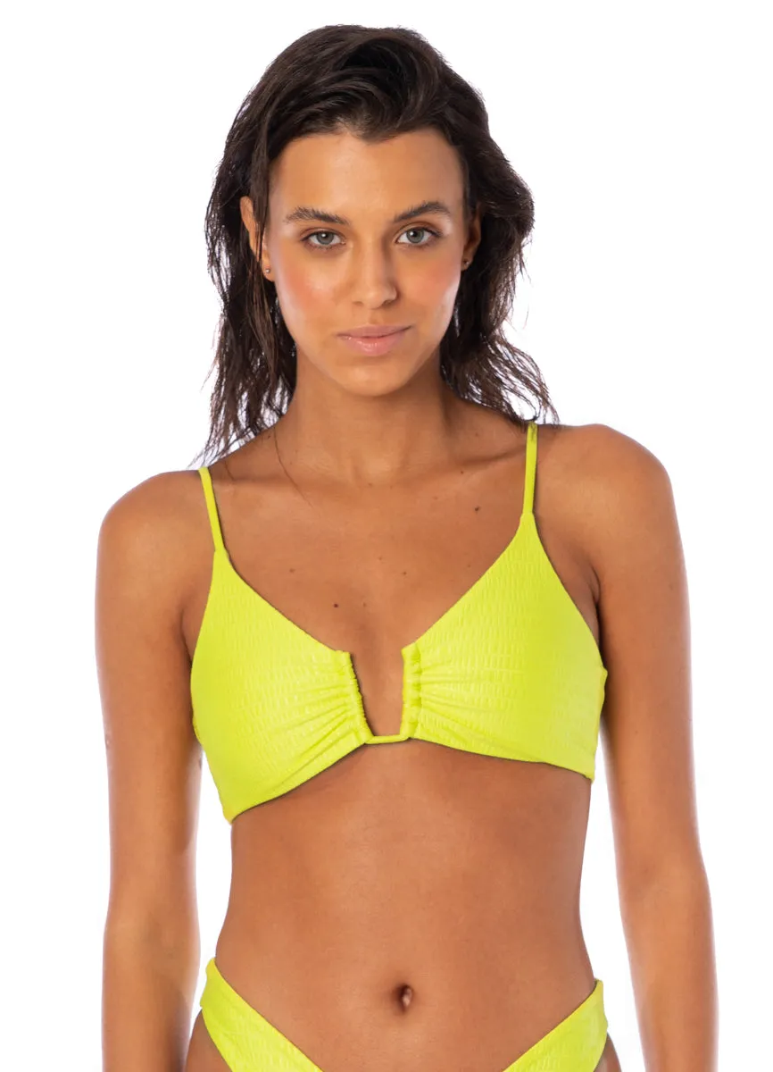 Maaji Lime Green Bia U Wire Bralette Bikini Top Maaji