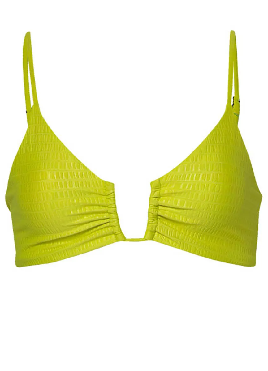 Maaji Lime Green Bia U Wire Bralette Bikini Top Maaji