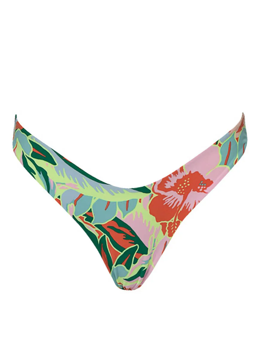 Maaji Lime Green Splendour Regular Rise Thin Side Bikini Bottom Maaji