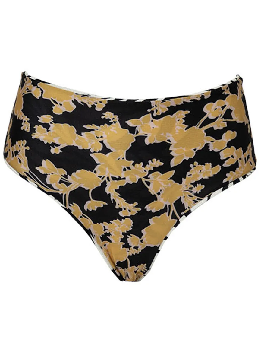 Maaji Lush Feather Venus Mid Rise Classic Bikini Bottom Maaji