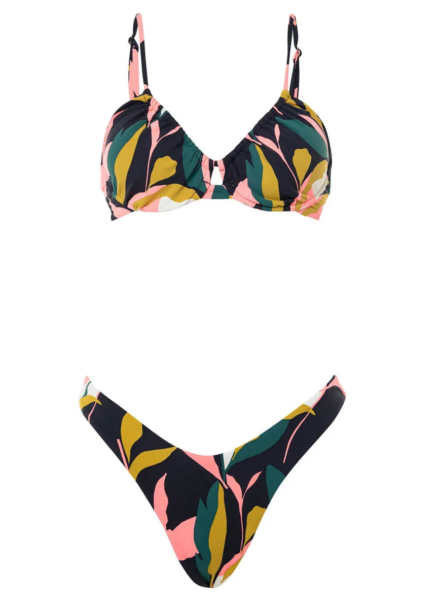 Maaji Lush Leaves Splendour High Leg Bikini Bottom Maaji